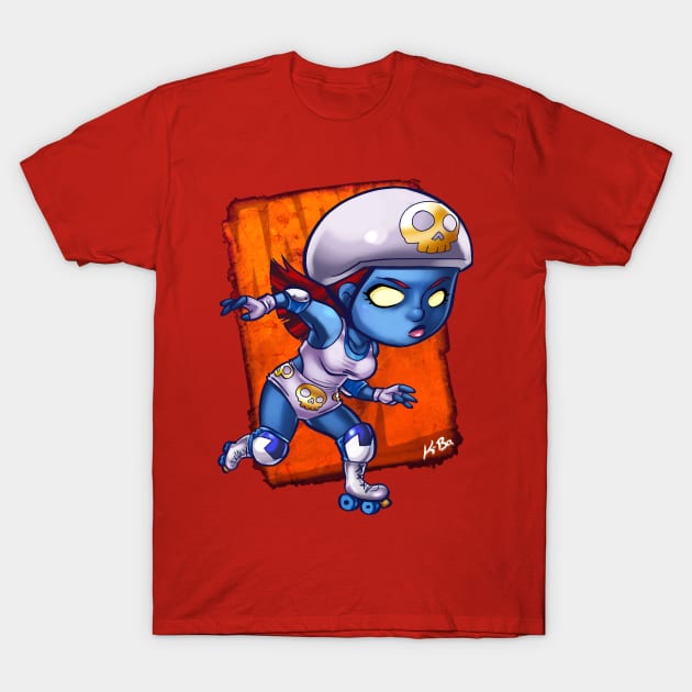 Superhero Roller Derby Mystique T-Shirt by K-Bo.